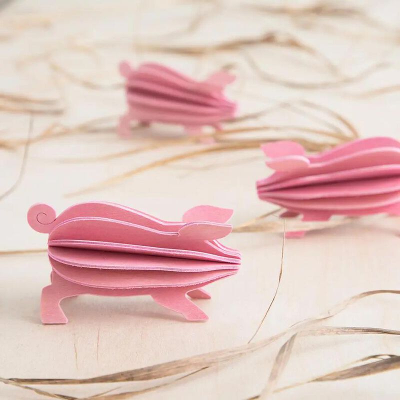 Lovi 3D Puzzle Decor Pig 6cm Light Pink image number 2